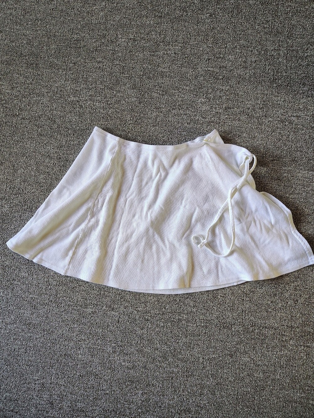 Vintage Pacific Beach Women's White Solid Ribbed Knit Wrap Short Cover Up S